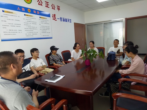 8月14日，色花堂
节水宣传小分队赴由拳社区详细了解五水共治情况2